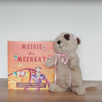 Meisie die Meerkat Storie en Knuffeldiertjie Stel